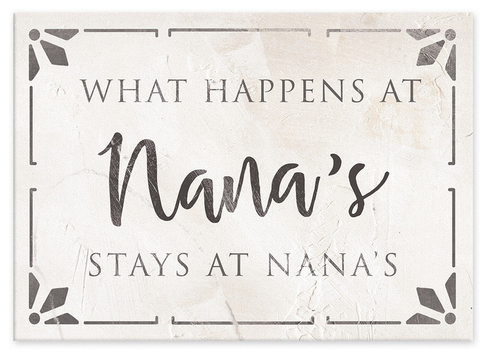 What Happens at Nana's 11x14 Canvas Wall Art