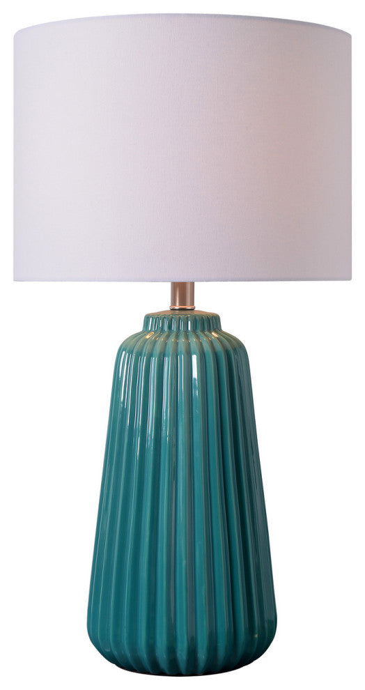 Kenroy 33158TEAL 1-Light Table Lamp, Ziggy