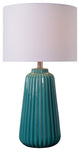 Kenroy 33158TEAL 1-Light Table Lamp, Ziggy