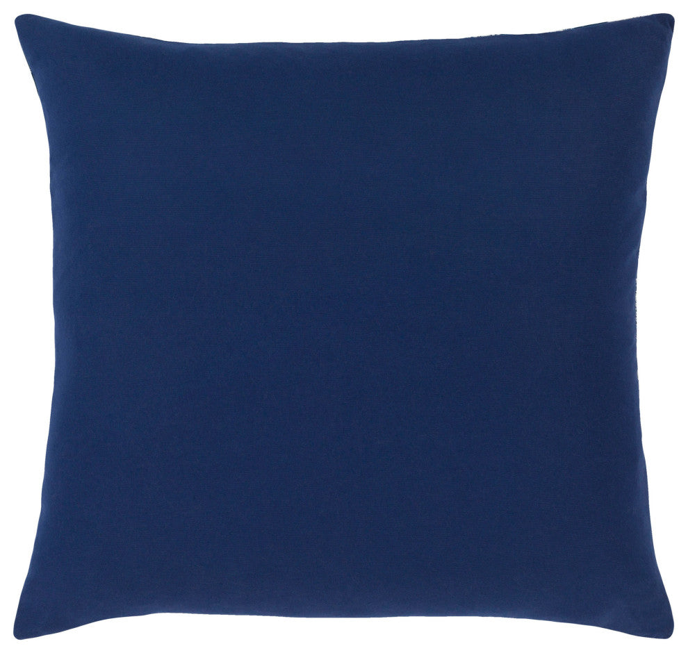 Surya Sanya Bay Pillow Shell With Polyester Insert 18"H X 18"W - Navy