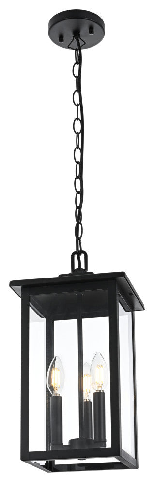 Home Living 9" Outdoor Pendant, Black