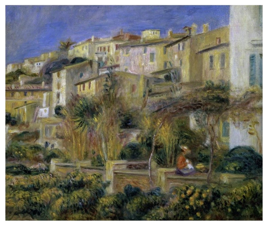 "Terraces in Cagnes" Digital Paper Print by Pierre-Auguste Renoir, 18"x15"
