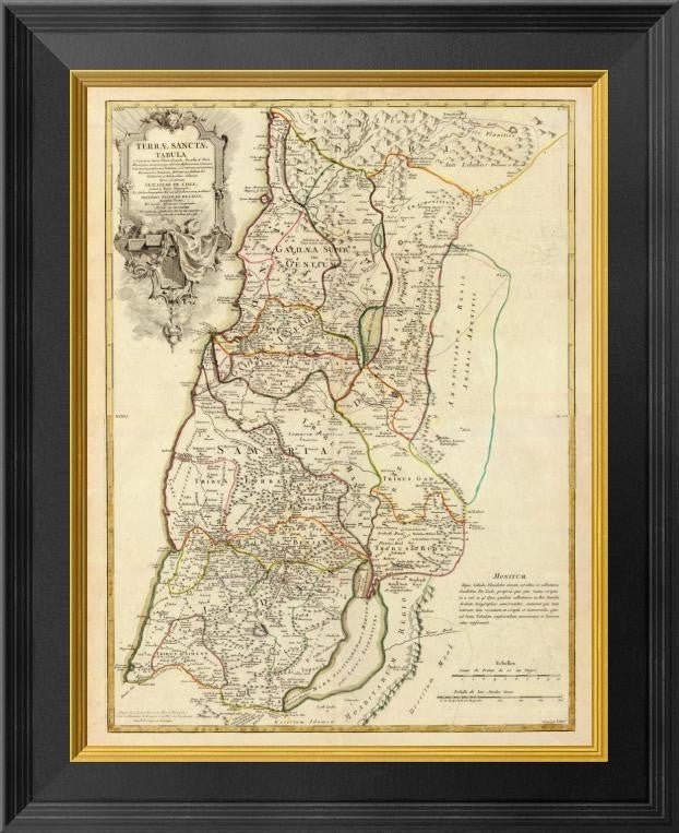 "Composite: Terrae Sanctae, 1782"  by Guillaume de Lisle, 17x20"