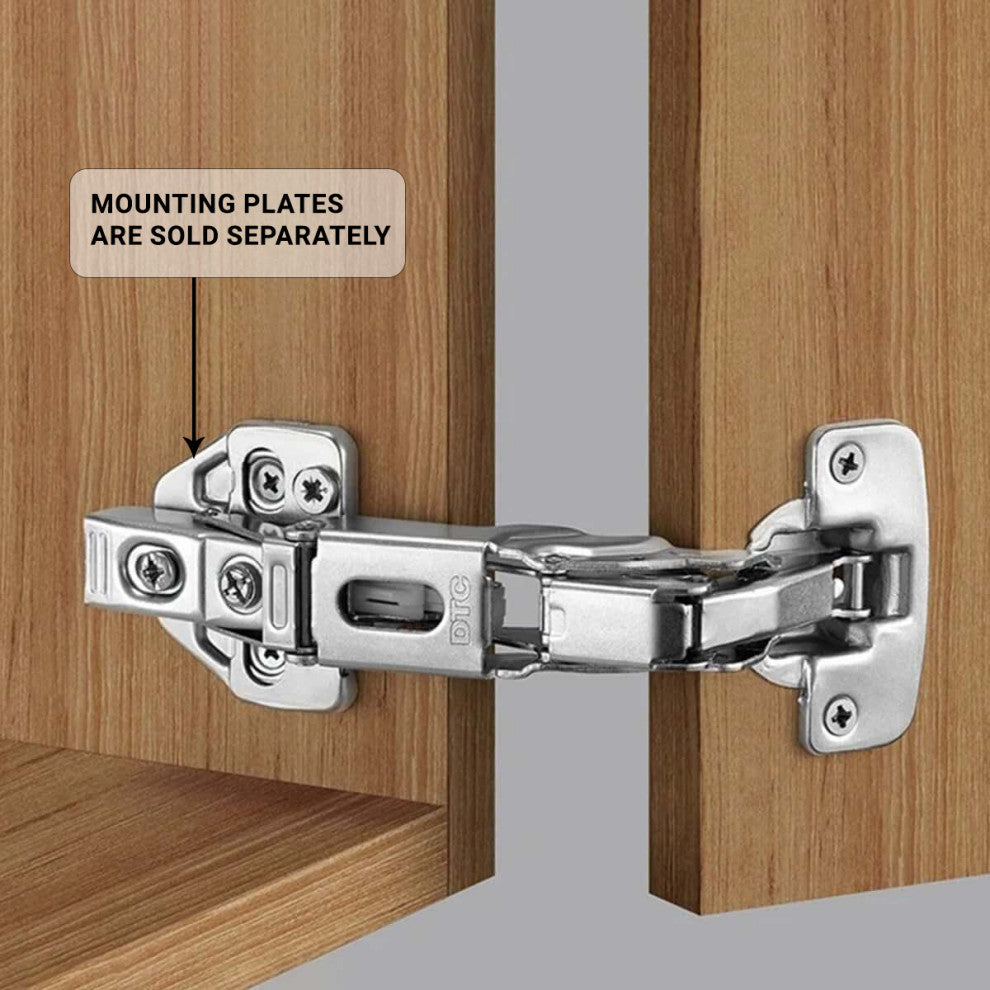 155 Degree Full Overlay Clip Top Self Close Cabinet Hinge, Single Pack