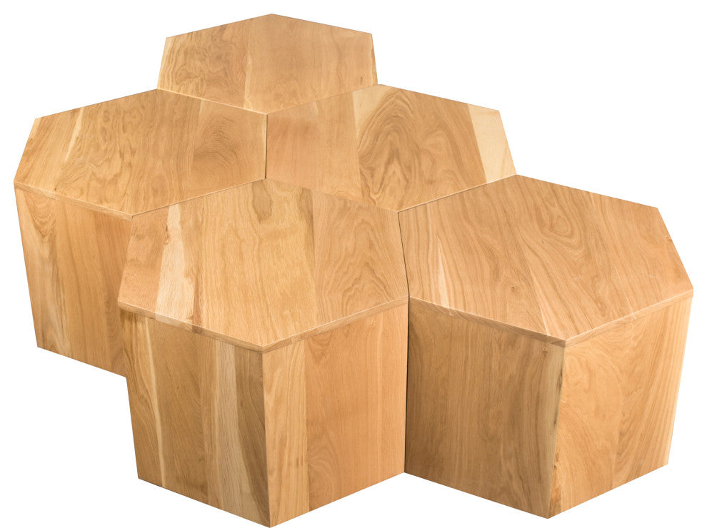 Eternal Modular Coffee Table, Natural, 5 Piece