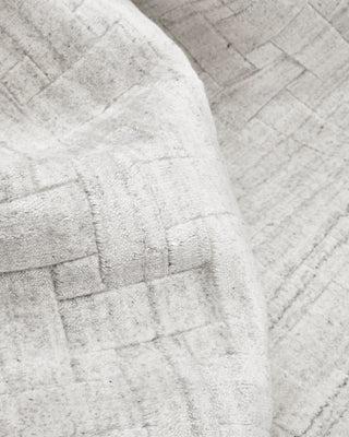 Peyton Contemporary Modern Loom Knotted Area Rug, Alabaster, 6'x9'