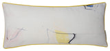 Austin Allen James-Carousel-Printed Pillow-Cream,Yellow,Blue,Blush Pink-35"x15"