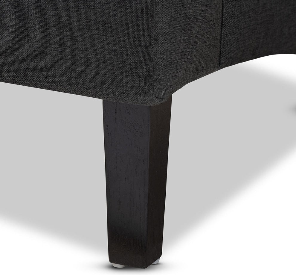 Dorais Transitional Gray Fabric Upholstered Accent Chair