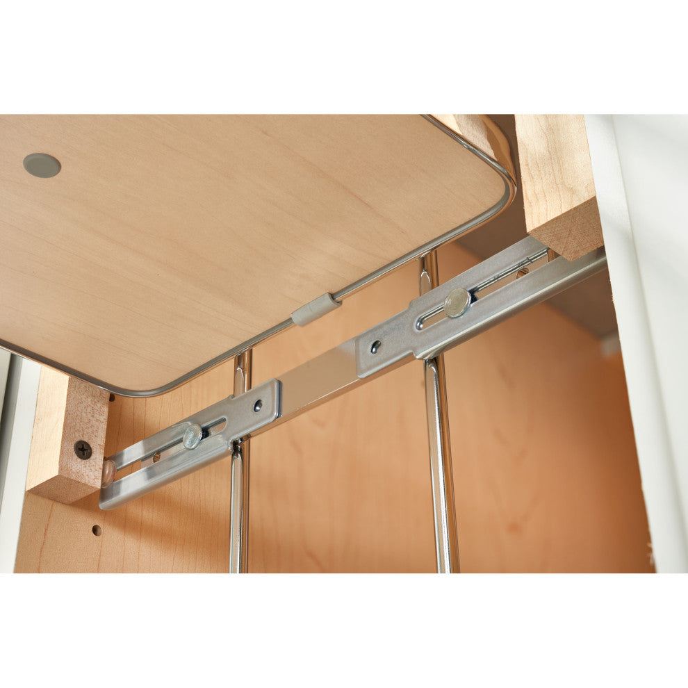 Two-Tier Sold Surface Pull Out Organizers With Soft Close, Gray, 11.75"