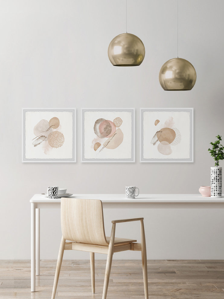 Vanishing Sphere Triptych, 3-Piece Set, 32x32 Panels