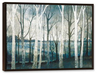 Birch Tree Marsh Canvas Wall Art,, 40"x30", Framed