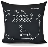 Reverse!, Geometric Print Outdoor Pillow, Black, 16" x 16"
