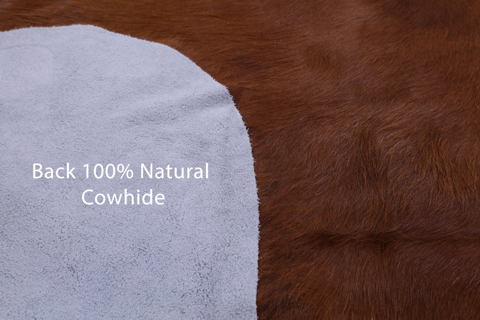 7' 5" X 6' 2" Brindle Natural Cowhide Rug C1561