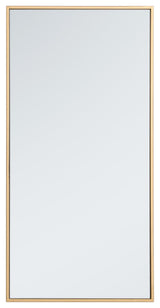 Elegant Monet Metal Frame Rectangle Mirror 18" MR41836BR - Brass