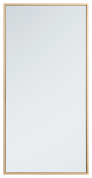 Elegant Monet Metal Frame Rectangle Mirror 18" MR41836BR - Brass