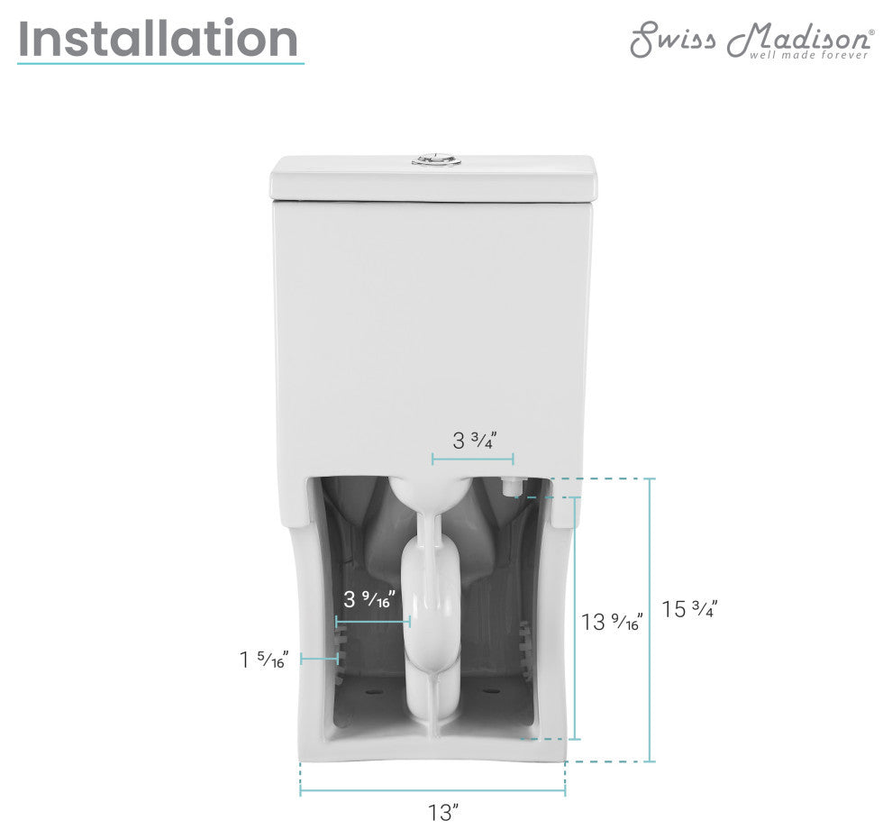 Sublime III One Piece Toilet Dual Flush, Glossy White