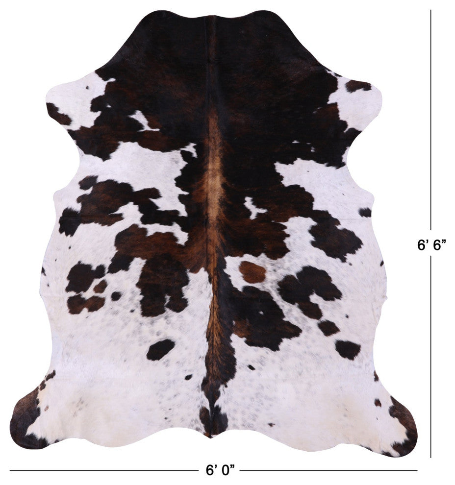 Natural Cowhide Rug 6' 6" X 6' 0" C1823