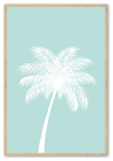 Raw Maple 18" x 24" Palm Tree Framed Print