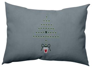 Hearty Holidays Decorative Throw Pillow, Mid Gray, 14"x20"
