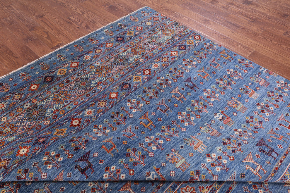 9' 11" X 12' 11" Handmade Tribal Persian Gabbeh Rug Q10745