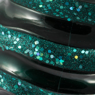 Vickerman Stripe Candy Glitter Wave Ball Christmas Ornament