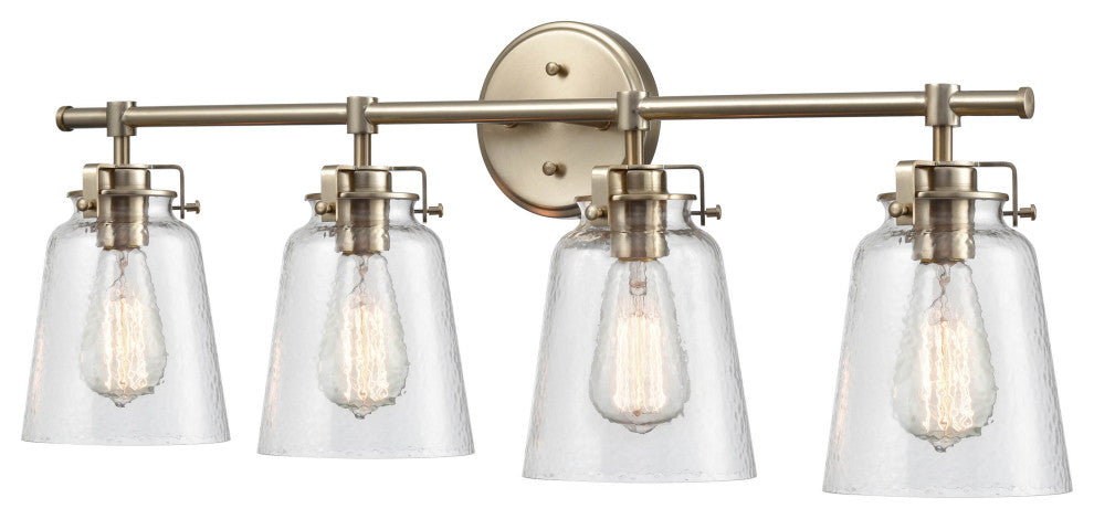 4 Light 31.25" Modern Gold Vanity Light