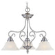 Livex Lighting 3 Light Brushed Nickel Chandelier - 6133-91