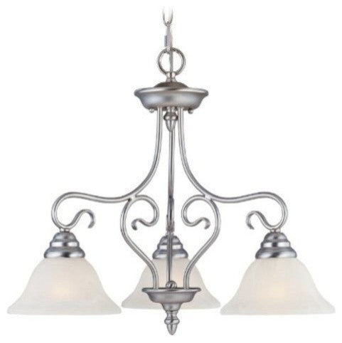 Livex Lighting 3 Light Brushed Nickel Chandelier - 6133-91