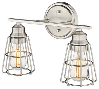 2 Light 15.25" Brushed Nickel Vanity Light
