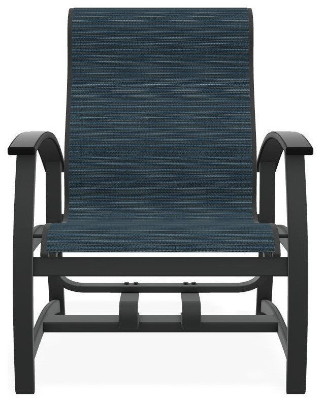 Belle Isle Sling Outdoor Hidden Motion Lounge Chair, Nimbus Ocean/Graphite
