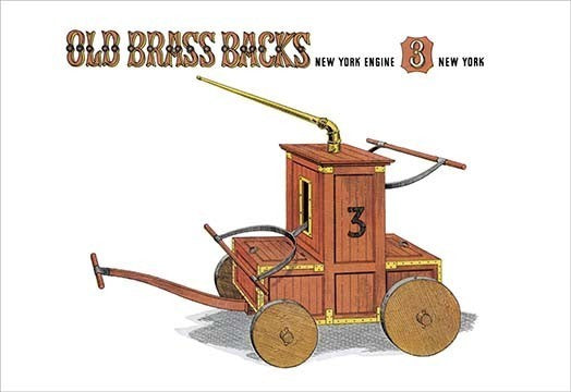 Old Brass Backs: New York Engine 3 New York - Framed Paper Poster 20" x 30"