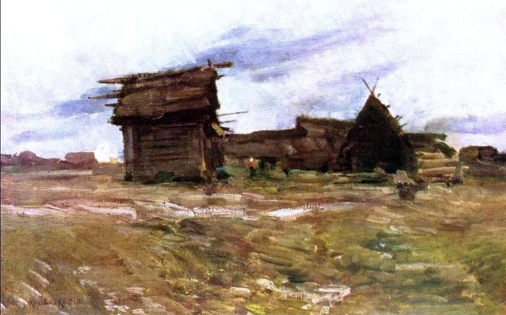 Constantin Alexeevich Korovin Evening, 18"x27" Wall Decal