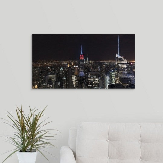 "Empire by night" Wrapped Canvas Art Print, 30"x16"x1.5"