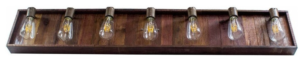 Wine Barrel Wood Vanity Light - Aquila Extended - Made from CA wine barrels