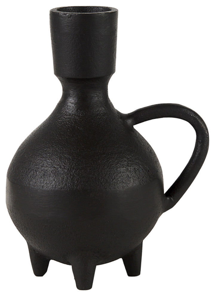 Cyrus 5.1Lx3.9Wx7.5H Black Spherical Vase With Flute Decorative Object