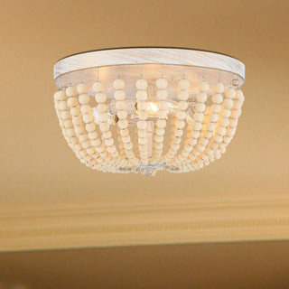 3 Light 12.6'' Unique/Statement Bowl Flush Mount, White/Gold