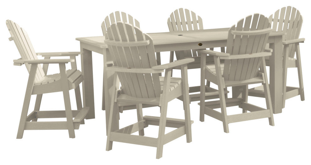 Muskoka 7-Piece 42x84 Counter Dining Set, Weathered Acorn, Whitewash