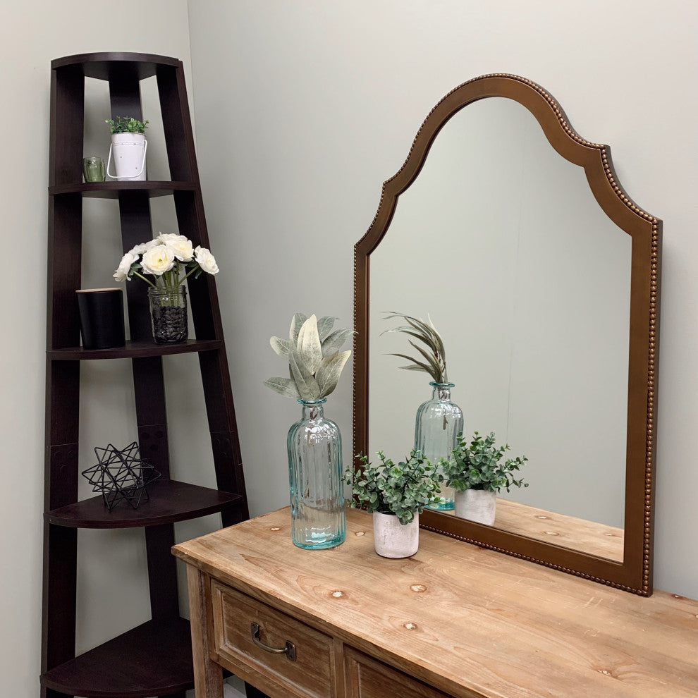 Vienne Framed Vanity Mirror, Peaks Cathedral, 24.4"x32.4", Autumn Bronze