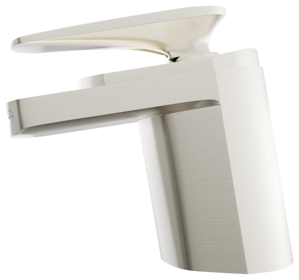 Novatto NBF-084 Wave Single Lever Waterfall Bathroom Faucet, Brushed Nickel