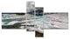 Frozen Mountain Lake Shore, Large Landscape Canvas Art, 60"x32", 4 panels