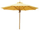 Outdoor Beach Umbrella 7 Foot Sunshade Patio Garden with Bamboo Base, Yellow