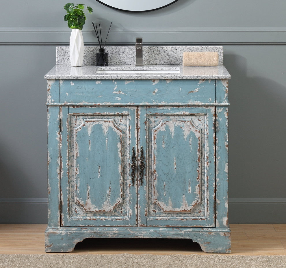 36" Litchfield Light Blue Bathroom Vanity