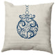 Fancy-Bulb Decorative Throw Pillow, Bright Navy, 26"x26"