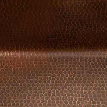 16" Gourmet Rectangular Hammered Copper Bar/Prep Sink, Drain & Accessories