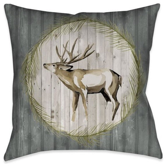 Laural Home Woodland Deer 18" X 18" Indoor Decorative Pillow
