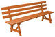 Traditional Cedar Backed Bench, Cedar Stain, 8 Foot