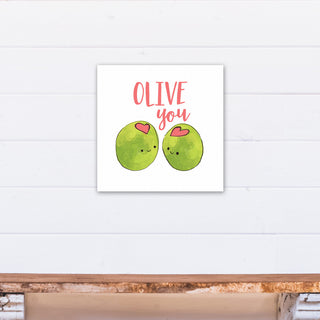 Olive You 16x16 Canvas Wall Art