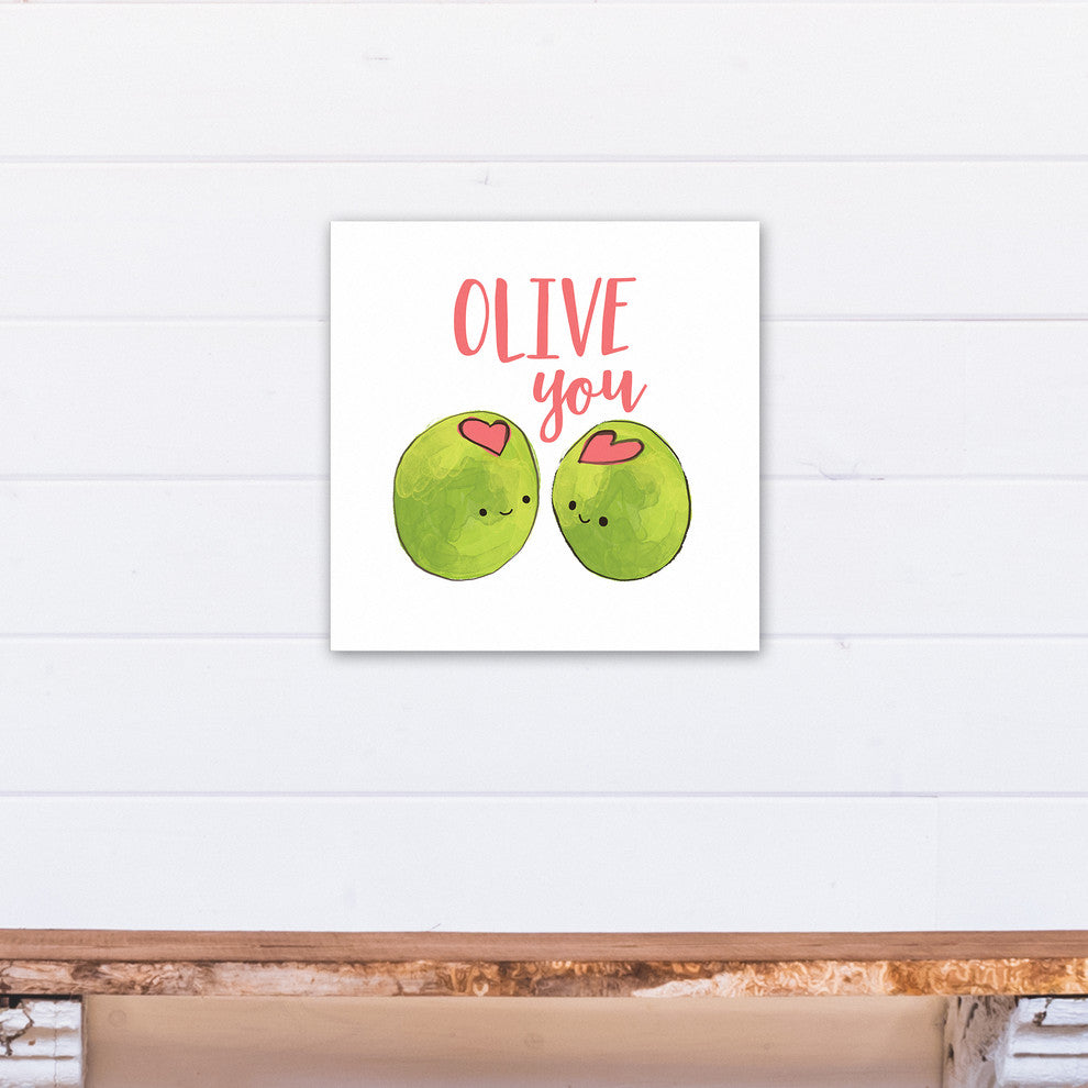 Olive You 16x16 Canvas Wall Art
