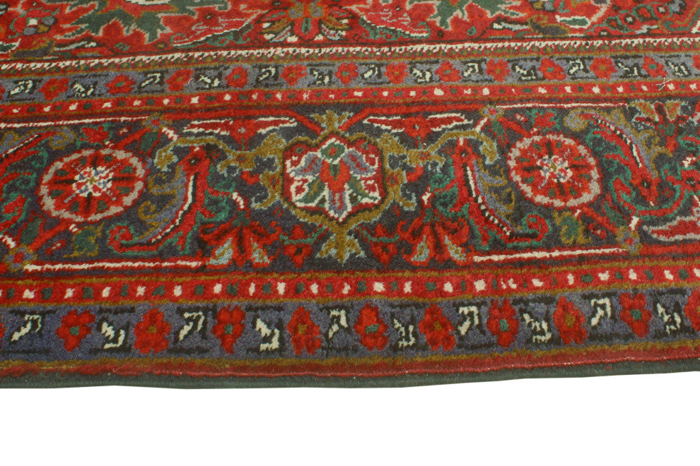 Vintage Heriz NursuLight a Red/Navy Rug, 6'11x9'11