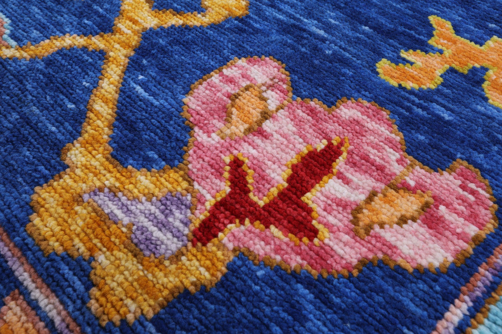 11' 11" X 14' 6" Hand Knotted Turkish Oushak Wool Rug - Q16121